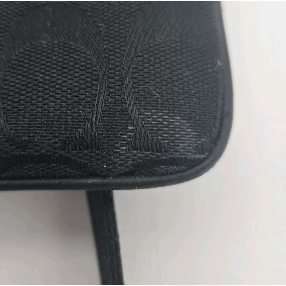 Coach BLACK Crossbody Bag Signature Logo Strap Side Zipper Pocket Leatherware EU - Picture 10 of 16